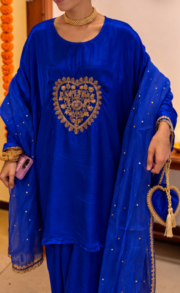 Dil e Zaar ( Farshi set - Neeli Mishri ) Ready to Ship