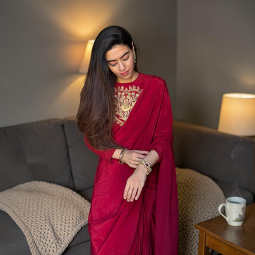 Dil - e - Zaar saree (Maroon)