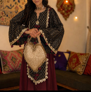Siyah Noor ( Kaftan and Bag )