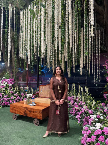 Sitara - e - Husn Kaftan ( Brown )